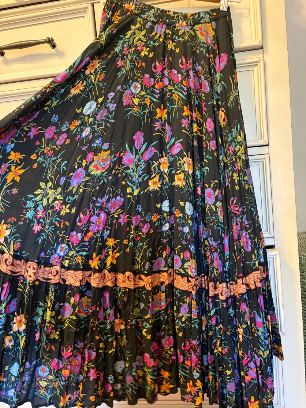 Spell and the gypsy gypsy queen castaway hi-lo black floral skirt - Picture 11 of 16